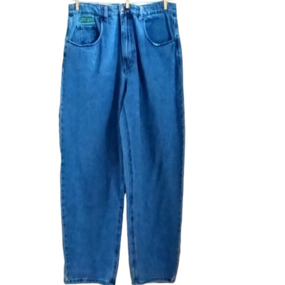 Empyre Ladies TORI Billie Wash Skate Jeans Embroidered Logo Blue Denim Size 9 - Picture 1 of 10